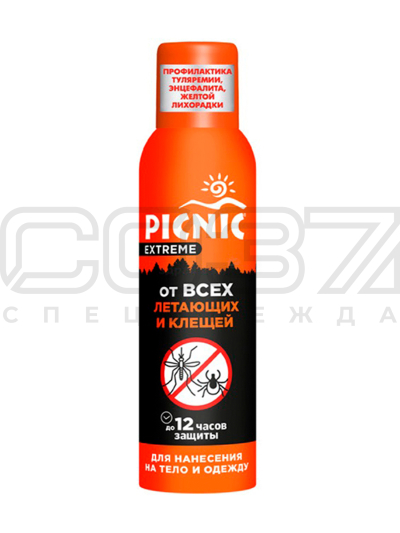 Аэрозоль Picnic Extreme защита 12 часов от всех летающ. насек. и клещей 150 мл