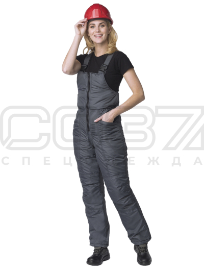 Полукомбинезон зимний женский Артемида цв.серый тк.дюспо (1)