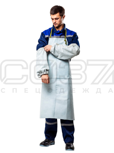 Нарукавники спилковые цв.серый